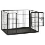 Hunde-Laufstall 295858 Schwarz - Metall - 31 x 42 x 1 cm