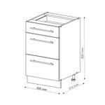 Meuble cuisine Fame-Line 34787 Blanc - Bois manufacturé - 50 x 82 x 51 cm