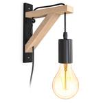 Design-Wandlampe mit Metall Holz und