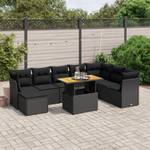 Gartensitzgruppe K3557(9-tlg) Schwarz - Massivholz - 69 x 62 x 55 cm