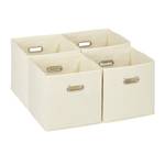 Aufbewahrungsbox im 4er Set Beige - Silber