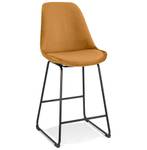 Tabouret De Bar BULLY Noir - Jaune moutarde