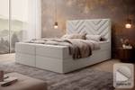 Boxspringbett CHEVRON mit Bettkasten Beige - Breite: 200 cm - H4