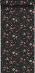 Tapete Blumen 6963 Schwarz - Naturfaser - Textil - 53 x 1005 x 1005 cm