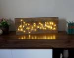 LED-Holzschild Landhaus Braun - Holzart/Dekor - Holz teilmassiv - 72 x 28 x 3 cm