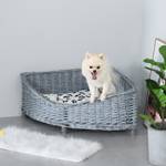 Hundebett D04-162V01 Grau - Polyrattan - 68 x 32 x 68 cm