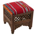 Hocker Sana Braun - Massivholz - 42 x 45 x 42 cm