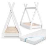 Lit enfant Tipi 33182 Blanc - Bois massif - 70 x 137 x 70 cm