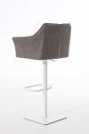 Tabouret de bar Damaso Gris - Blanc