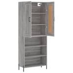 Highboard DE7988 Grau - Holzwerkstoff - 34 x 180 x 70 cm