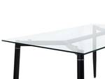 Table de salle à manger TOTHAM Noir - Verre - 90 x 75 x 150 cm