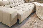 Ecksofa NEVADA Beige - Höhe: 70 cm - Armlehne davorstehend rechts - Ecke davorstehend rechts