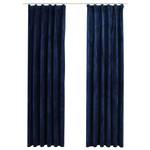 Rideau(lot de 2) 299473 Bleu nuit - Hauteur : 225 cm