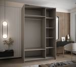 SCHWEBETÜRENSCHRANK LUX Beige - Silber - Breite: 150 cm