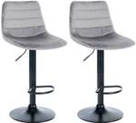 Tabouret de bar Lex Lot de 2 Gris - Noir