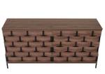Sideboard M44 Braun - Holzwerkstoff - Metall - Holz teilmassiv - 153 x 80 x 40 cm