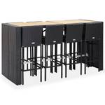 Garten-Bar-Set (9-teilig) 3001942-2 Schwarz - Massivholz - Holzart/Dekor - 80 x 110 x 200 cm