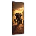 KUNSTDRUCK Elephant and Calves 30 x 90 cm