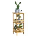 Étagère de rangement Pyhäjärvi Beige - Bambou - 33 x 79 x 33 cm