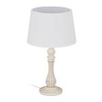 Lampe de table style de campagne Blanc - Métal - Matière plastique - Textile - 27 x 47 x 27 cm