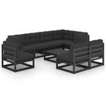 Salon de jardin (lot de 9) 3009798-2 Anthracite - Noir