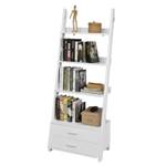 Bibliothèque Étagère échelle FRG230-W Blanc - Bois manufacturé - 65 x 171 x 41 cm