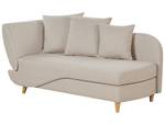 Chaiselongue MERI Beige - Eiche Hell - Armlehne davorstehend rechts - Ecke davorstehend links