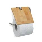 Toilettenpapierhalter Bambus Braun - Silber - Bambus - Metall - 16 x 17 x 3 cm