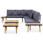 Garten-Lounge-Set (7-teilig) 3000841 Dunkelgrau - Grau