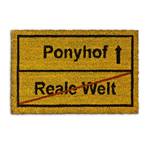 Fußmatte 'Ponyhof' Kokos 40x60 cm Schwarz - Braun - Rot - Naturfaser - Kunststoff - 40 x 2 x 60 cm