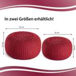 Premium Pouf Outdoor Sitzpouf Hocker Burgunderrot