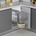 Ecksystem für Küchenschrank Suprastar Grau - Metall - 54 x 31 x 64 cm