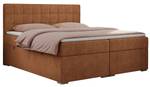 Boxspringbett CARMEN Orange - Breite: 200 cm - H4 - Textil