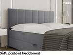 Boxspringbett Chandon Grau - Breite: 166 cm - H4