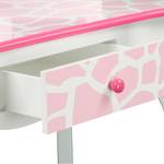 Giraffe Print Play Vanity Set Pink - Massivholz - 30 x 100 x 60 cm