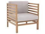 Fauteuil de jardin LINERI Beige - Bois manufacturé - 74 x 79 x 76 cm