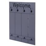 Vestaire murale C89 Welcome Shabby Bleu - Gris