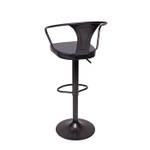 Tabouret de bar H10b (lot de 2) Noir - Gris