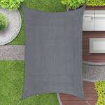 Voile d'ombrage rectangulaire en PE-HD Gris - Métal - Matière plastique - 300 x 1 x 200 cm