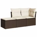 Gartensitzgruppe K5298(3-tlg) Braun - Massivholz - 69 x 62 x 62 cm