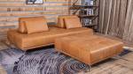 Sofa mit Hocker WIOLO Braun