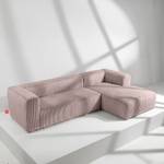 Ecksofa FEROX Pink - Armlehne beidseitig montierbar - Ecke davorstehend rechts - Ottomane davorstehend rechts