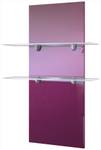 Wandpaneel Faro LED Weiß Violett - Holzwerkstoff - 70 x 110 x 21 cm