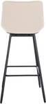 Tabouret de bar Weston Crème - Fourrure synthétique