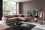 Ecksofa OHIO Pink - Armlehne davorstehend rechts - Ecke davorstehend rechts