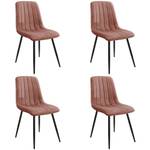 Lot de 4 Chaises SJ.9 Rose foncé - Lot de 4