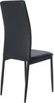 chaise salle à manger Savino Lot de 4 Noir - Cuir synthétique