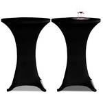 Housse de table (lot de 2) 299448-1 Noir - 60 x 60 cm