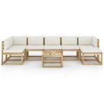 Garten-Lounge-Set 3016481-9 (8-teilig) Weiß - Holzwerkstoff - Holzart/Dekor - 64 x 70 x 64 cm