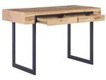 Bureau VIDA Noir - Marron - Bois manufacturé - 120 x 76 x 55 cm